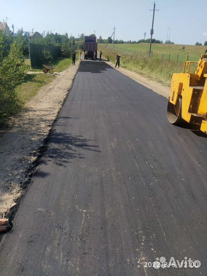Асфальтирование дорог укладка асфальтовая крошка