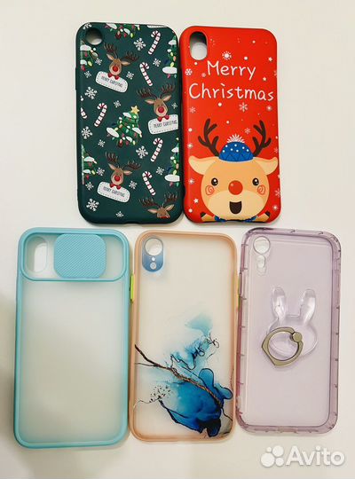 Чехол на iPhone XR комплектом, цена за 5 шт