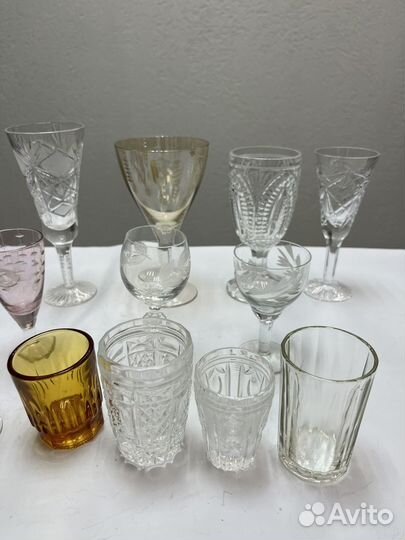 Рюмки Бокалы Фужеры фрусть стекло СССР