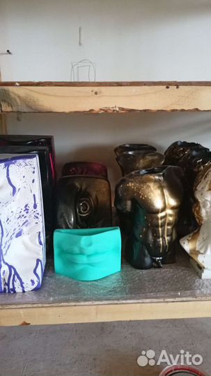 Силиконовая форма бюст фигура кашпо