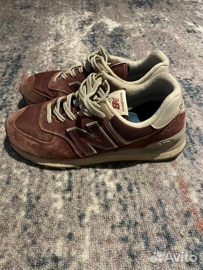 Кроссовки new balance 574 red, размер 40,5 (RU)