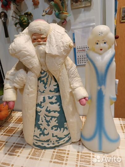 Дед мороз из ваты и снегурочка СССР