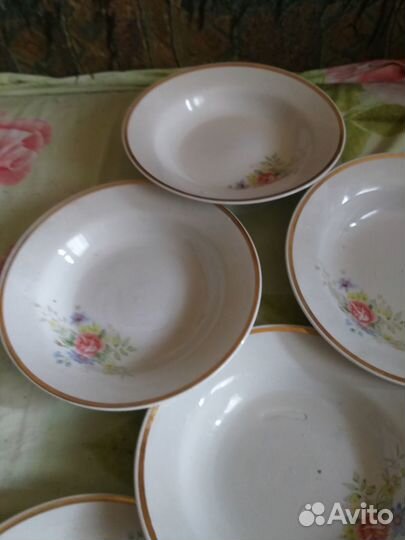 Тарелки глубокие, набор, 6 штук, диаметр 24 см