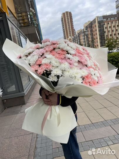 Букет Гигант из Хризантем. Доставка