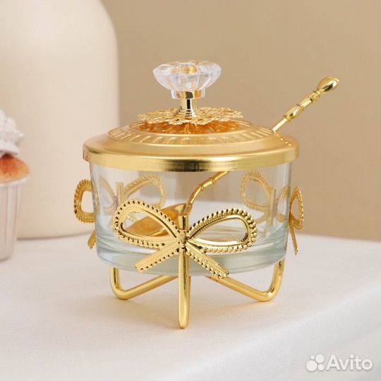 Сахарница «Бантик», 200 мл, 118,88,8 см, с ложкой