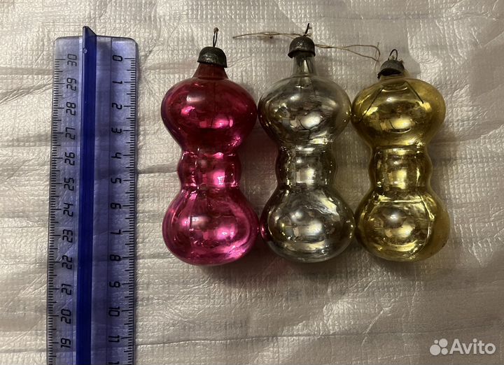 Елочные игрушки СССР полупрозрачные