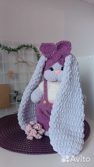 Плюшевая зайка. Ручная работа