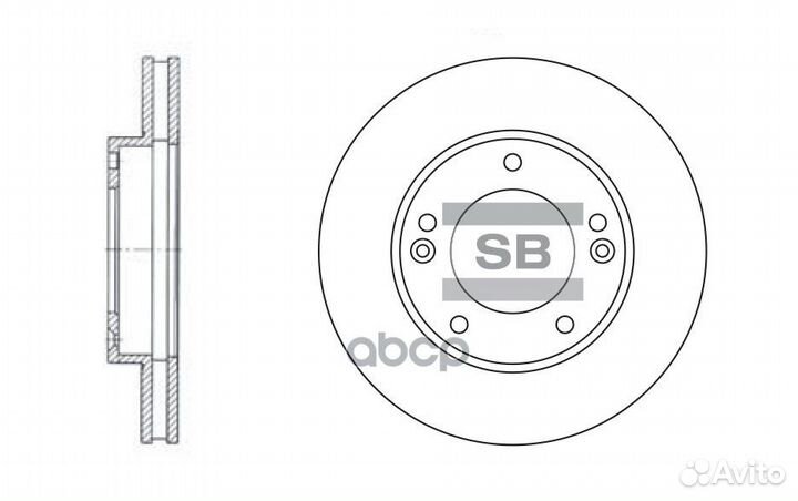Диск тормозной передний (301,8х28) 5 отв SD2026