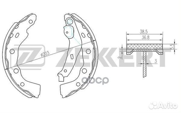 Колодки торм. бараб. задн. Mitsubishi Carisma 9