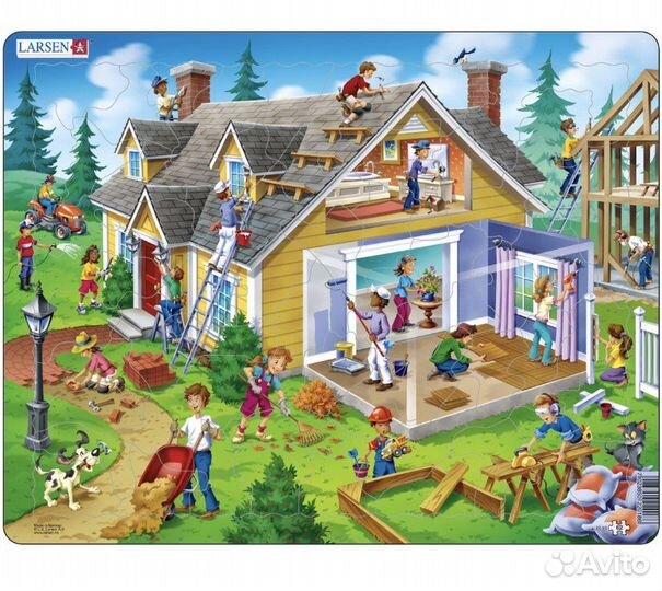 Пазл larsen дом 62 элемента