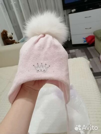 Шапка для девочки 46 48 б/у