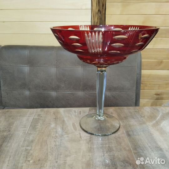 Ваза для фруктов на ножке СССР