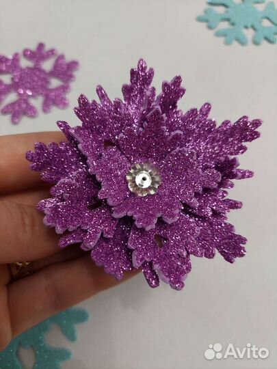 Новогодние Банты для волос ручной работы