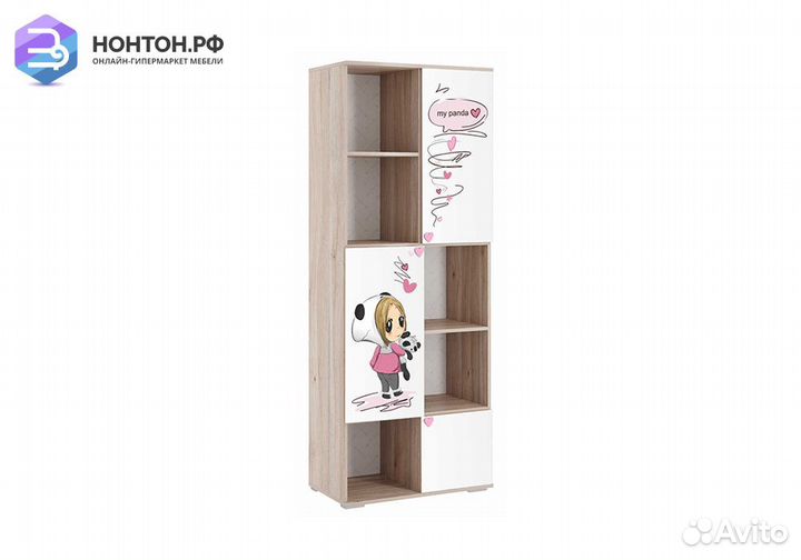 Стеллаж Панда 16.01 дуб мария / белый
