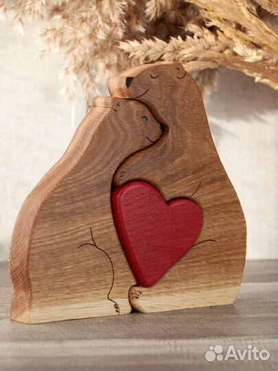 Статуэтки пара-неразлучников в подарок, в интерьер