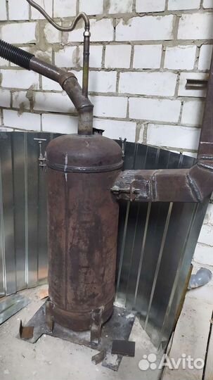 Печка на отработке закрытого горения