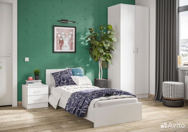 Шкаф распашной, Ронда шк-20, 80х52х212, Белый