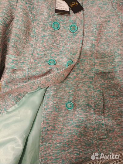 Пальто новое, шерсть 44-46