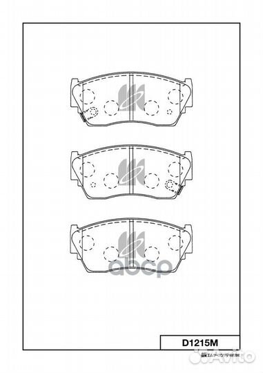 Колодки тормозные D1215M MK kashiyama