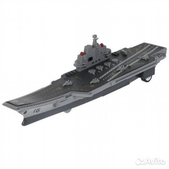 Модель корабль авианосец 30 см свет звук Технопарк