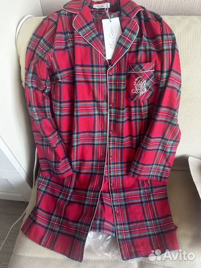 Пижама рубашка в красную английскую клетку