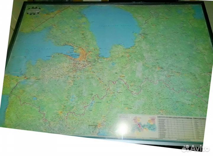 Карты Петербурга и Ленинградской обл большие рамка