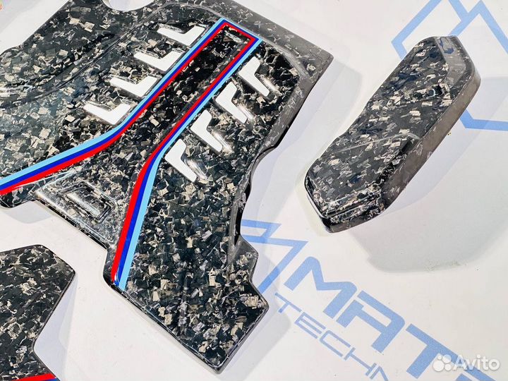 Накладки на двигатель BMW M5 F90 кованый карбон