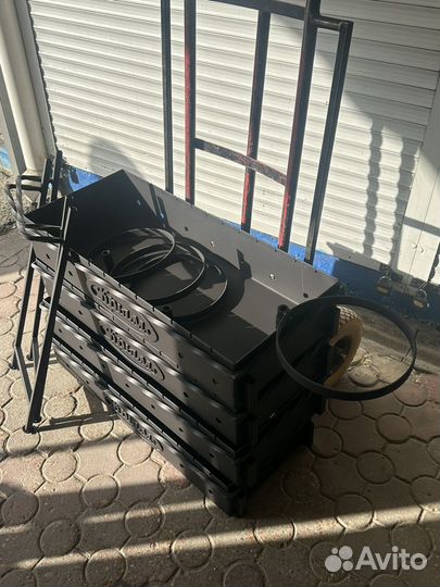 Мангал с печью под казан