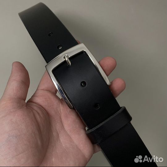 Прочный мужской ремень из итальянской кожи rokky