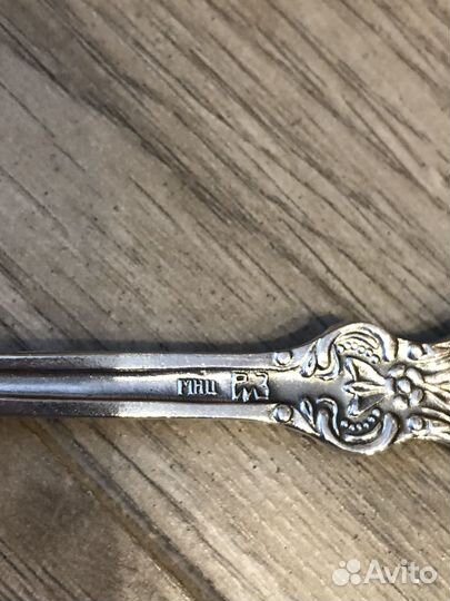 Набор столовых приборов мельхиор Уральская Троянда