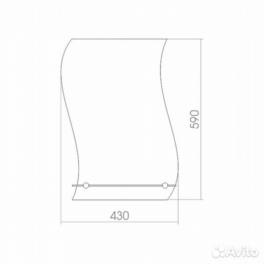 Зеркало mixline Волна 430*590 525473 Хром