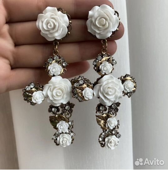 Серьги кресты Dolce Gabbana