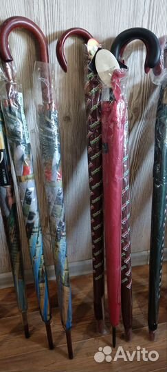 Зонтики тросточки дет/ взр