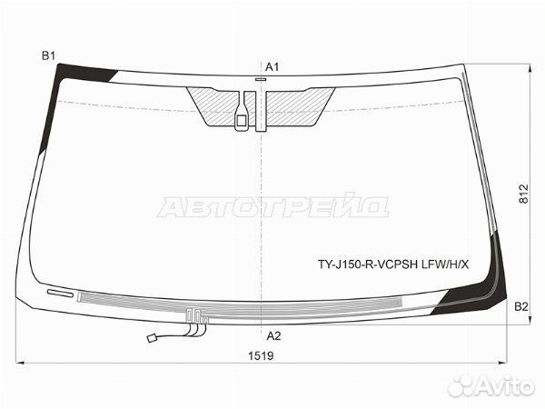 Стекло лобовое toyota land cruiser prado 150