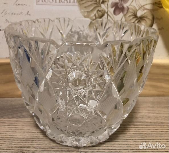 Хрустальная ваза СССР винтаж советская