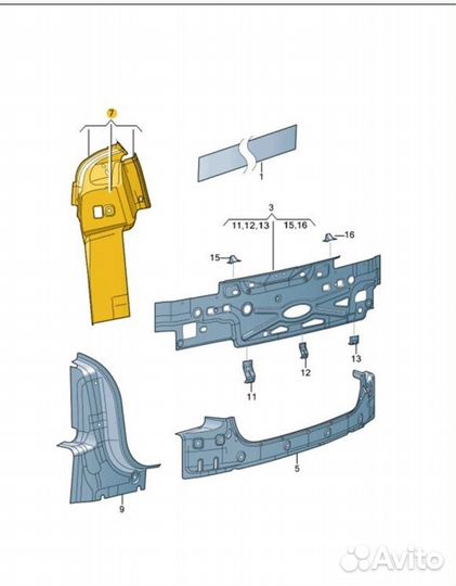 Б/У Панель багажного отсека - В хорошем