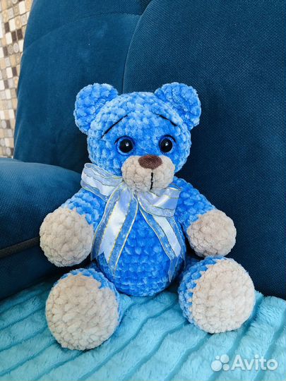 Мишка Тедди вязанная игрушка ручная работа