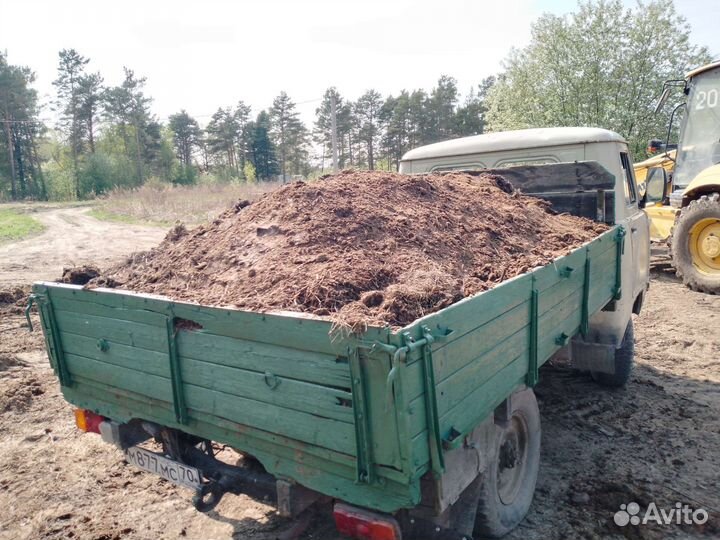 Перегной в мешках, машиной