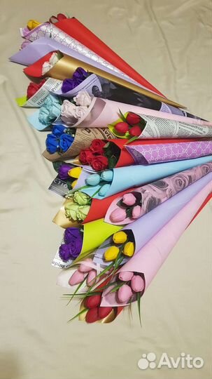 Корпоративные букеты из мыльных цветов