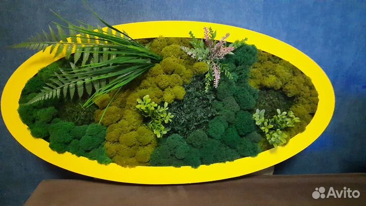 Настенная композиция из стабилизированного мха