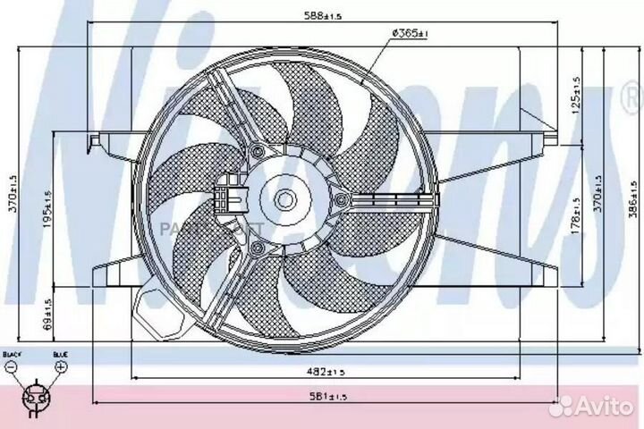 Вентилятор ford fusion (2002) 1.4