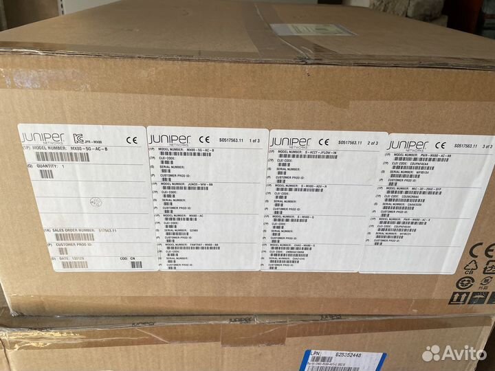 Маршрутизатор juniper mx80 (новый) вналичии