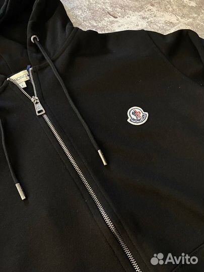 Зип Худи Moncler черная мужская