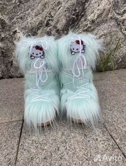 Moonboots зимние ботинки y2k hello kitty