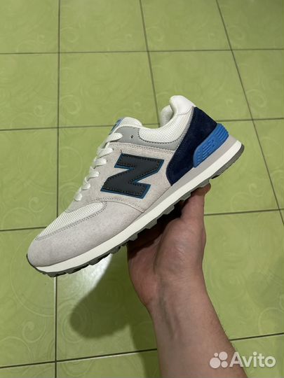 Кроссовки new balance 574 milk blue 41-46 сетка