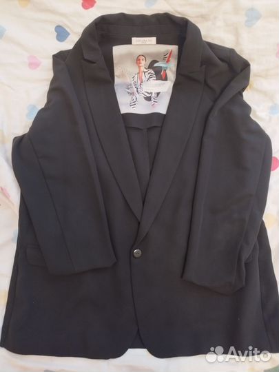 Жакет пиджак женский оверсайз 52 размер чёрный