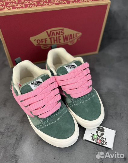 Кеды Vans Knu Skool green pink