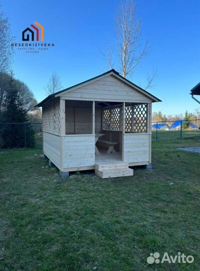 Беседка. Натуральное дерево. Доставка