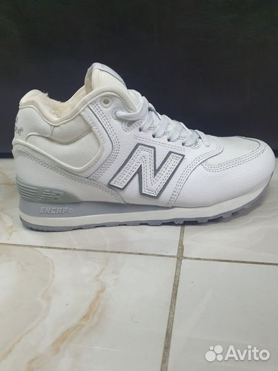 Кроссовки New Balance 574 кожаные с мехом