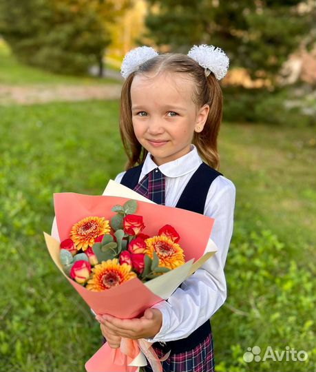 Цветы, розы, Букеты на 1 Сентября